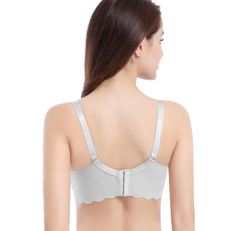 Image of Women's Maternity Feeding Bra, Front Open Snap Button Nursing Bra, Adjustable Shoulder Straps, Wirefree Full Coverage, Soft Non-Padded Breastfeeding Bra for Pregnancy & Lactation