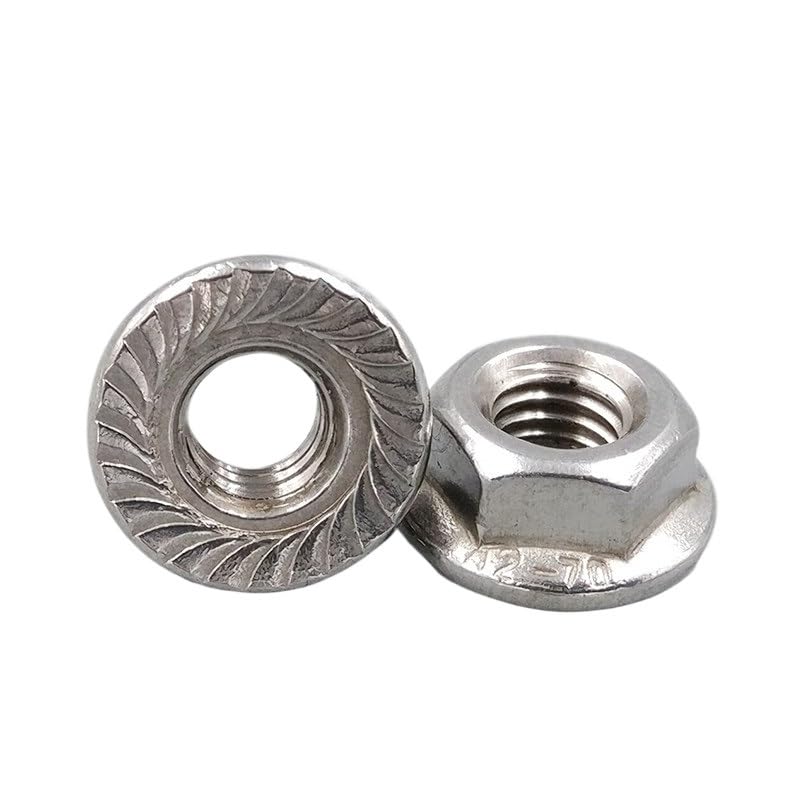 Dadi Flangiati Esagonali In Acciaio Inox 18-8, UNF 1/4-28, Dentellati, Confezione Da 25 – Albany County Fasteners