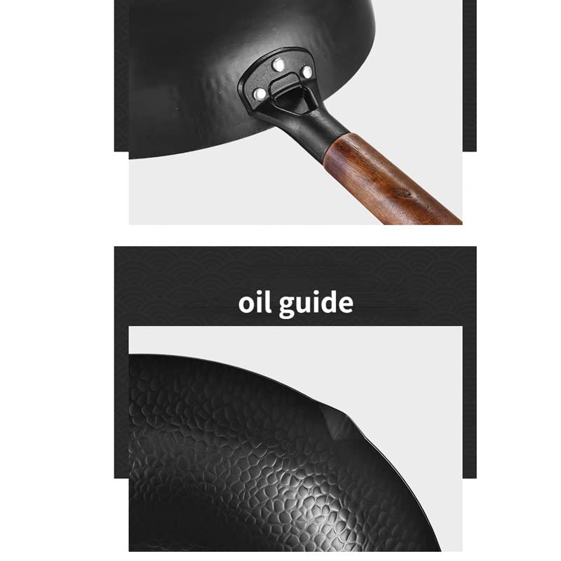 Wok de Acero al Carbono Fondo Plano 32 cm miniatura 5