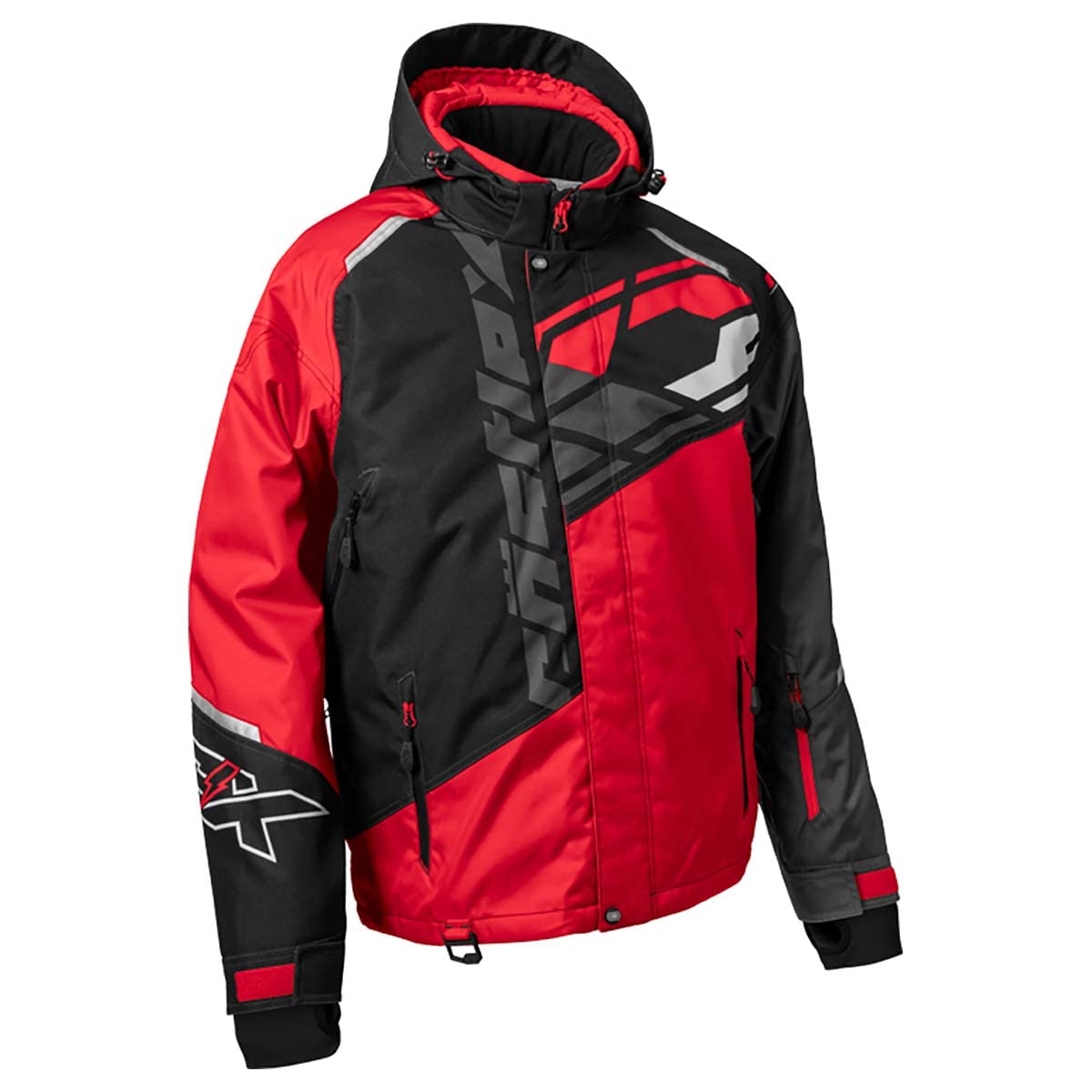 Castle X Men's Code G4 Snowmobile Jacket (Red/Black/Charcoal - Large)