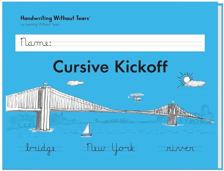 Learning Without Tears - Cursive Kickoff Student Workbook, Current Edition - Handwriting Without Tears Series - 2nd Grade Writing Book - Cursive Writing, Language Arts Lessons - For School or Home Use