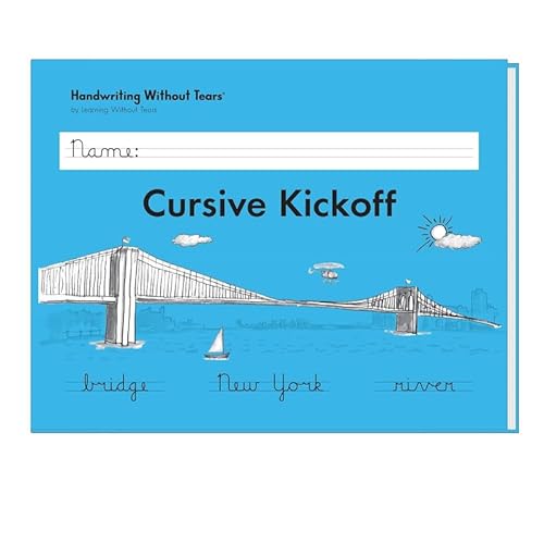 Learning Without Tears, Cursive Kickoff, Student Workbook, Age 7+, 2nd Grade+, Print and Cursive Handwriting Practice, Writing Book, School & Home, Language Arts, Tutoring