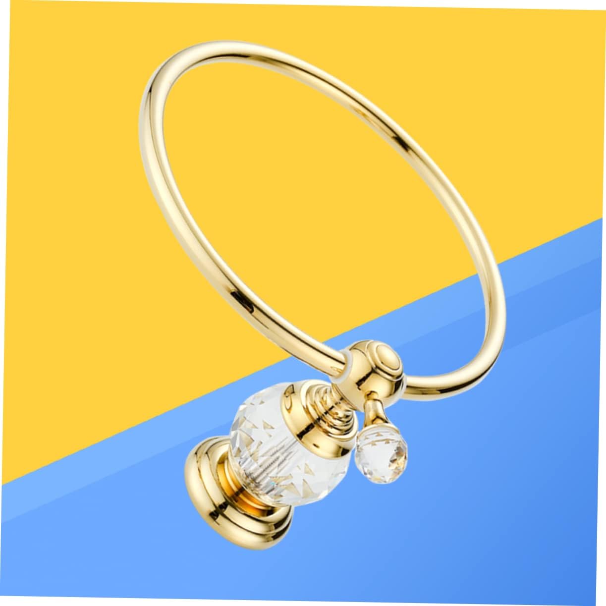 DOITOOL Stainless Steel Towel Rings Bathroom Towel Ring Towel Holder Wall Mounted Rings Towel Rack Crystal