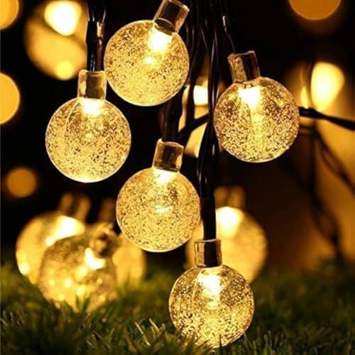 Image of ZALAR LED String Lights, 18 Crystal Ball Bulbs, Warm White, 10feet Length, Indoor Decorative Lighting for Festivals