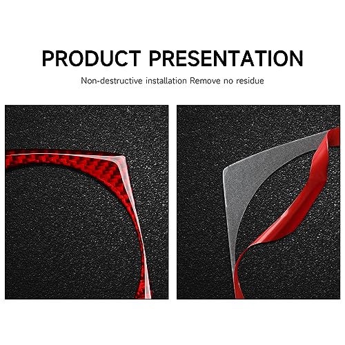 Image of Car Front Cup Holder Cover Decals for 2011-2023 Chrysler 300 / 300C / 300S / Limited /Touring /Base Accessories Carbon Fiber Interior Stickers