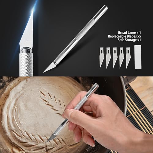 Bread Knife, 8-Inch Stainless Steel Serrated Bread Knife with Wooden Handle, with 5.5-Inch Carving Knife Set, 5 Sharp Blades - Image 5