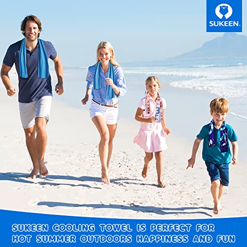Sukeen Mini Cooling Towels (31 "X9),Kids Beach Towels,Soft Breathable Chill Towels,Microfiber Towels For Boys And Girls Sports,Running,Play,Exercise, School And More Activities. #TOP4