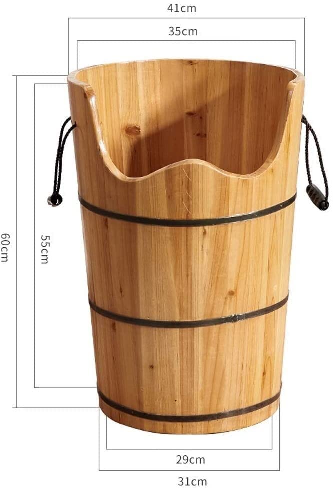 Bañera de madera para pies, cubeta sólida para pedicura miniatura 5