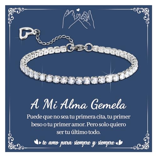 SUNSH Regalos San Valentin Regalo para Mujer,Pulsera Mujer Regalos Originales para Mujer,Regalo Cumpleaños Mujer,Regalo San Valentin Mujer Esposa Novia Alma Gemela-Alma Gemela