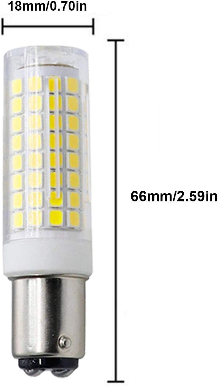 Bombillas LED maíz BA15D 10 W, 6 paquetes bombillas LED con base bayoneta doble contacto regulables, bombillas halógenas 80 W equivalentes a reemplazar bombillas tipo JD T3/T4, cálido 3000 K 1