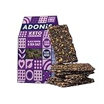 ADONIS Keto Crackers – Mediterranean Style (10 x 60g) | Vegan & Keto-Friendly | 100% Natural Keto Snacks | Sugar Free, Palm Oil Free (Black Pepper & Sea Salt)