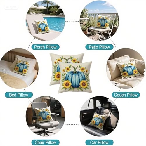 Taie oreiller double face bleu 60x60 en velours haut de gamme