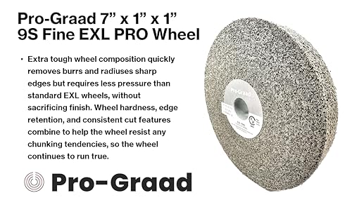 Image of EXL PRO Convolute Deburring Polishing Wheel - 7 inch x 1 inch x 1 inch 9S Fine Silicon Carbide - Professional Grade - Metal Deburring, Finishing and Polishing Wheel - (1 Pack)