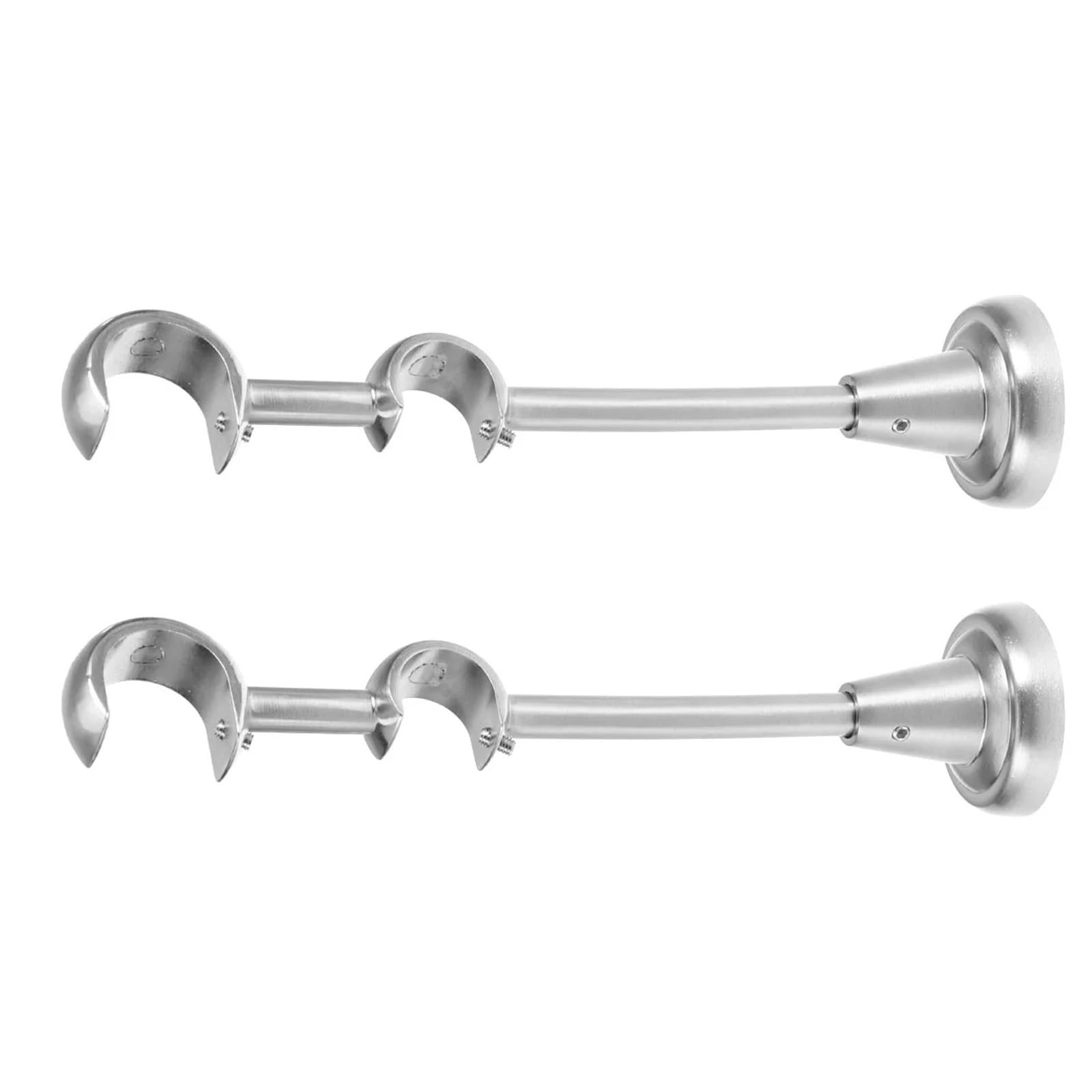 RUWLFE 2 PCS Rod Brackets for Curtains Holder Pole Shower Stainless Steel Holders Mounting Rods for Poles, Wall Rod