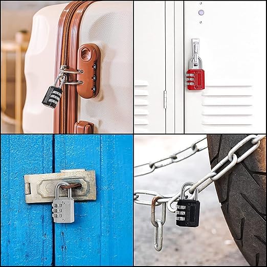 Image of Tiny Deal Digit Number Lock Small Bag Lock Travel, Luggage Resettable Password Locks Combination Padlock Pack of 2