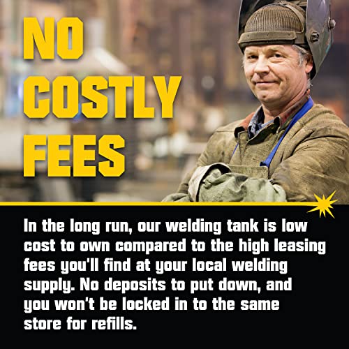 Primeweld 75% Argon 25% Co2 Bottle 40Cf | Dot 3Aa | Usa Cga 580 Valve | Best Gas Blend For Mig Welding | Cylinders Full & Ready To Use #TOP6