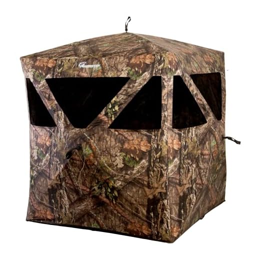 Ameristep Caretaker Run & Gun Hunting Blind | Lightweight 2 Person Ground Blind in Mossy Oak Break-Up Country, One Size