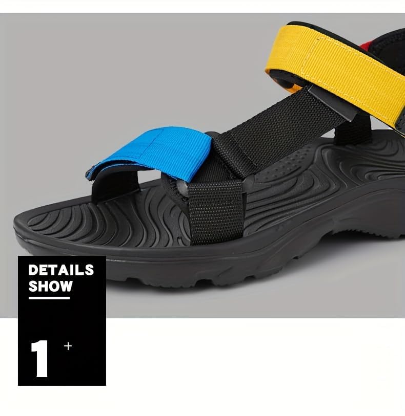 Comfortable and Stylish Men's Open-Toe Sandals - Durable EVA Non-Slip Sole for Casual Beach Wear, Solid Summer Shoes3