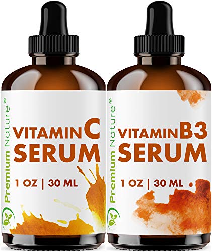 Premium Nature Sérum De La Vitamine C Et Vitamine B3 Sérum Combo Paquet