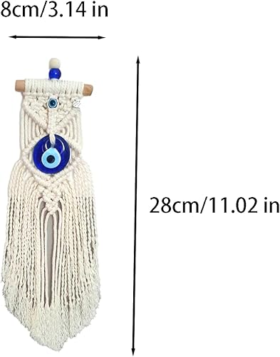 Miniatura 6 de Decoraciones de pared hechas a mano contra el mal de ojo, decoración bohemia para colgar en la pared, macramé tejido para colgar en la pared,