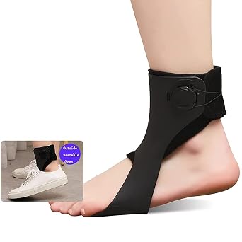 Drop Foot Brace Ankle Foot Drop AFO Brace Support Splint, Adjustable Drop Foot Brace Stability Support Pad, Relieve Day and Night Pain, Relieve Pressure