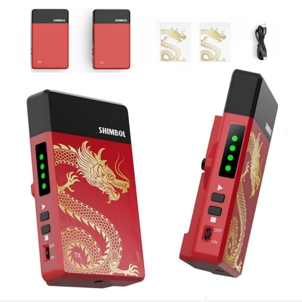 Shimbol TP Mini Max Wireless Video Transmission Systems 600ft 5G 1080P60 HDMI Video Transmitter and Receiver 0.07s Low Latency HDMI Loop-Out for Live Streaming Suitable to Connect Multiple Devices