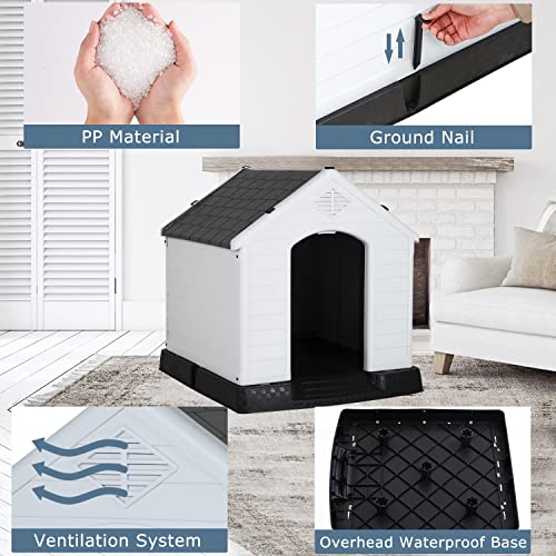 BestPet-Dog-House-Indoor-Outdoor-Insulated-Kennel-Durable-Plastic-Dog-House-for-Small-Medium-Large-Dogs-Weather-Water-Resistant-Pet-Crate-with-Air-Vents-and-Elevated-Floor BestPet Dog House Indoor Outdoor Insulated Kennel Durable Plastic Dog House for Small Medium Large Dogs Weather Water Resistant Pet Crate with Air Vents and Elevated Floor