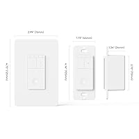Vista 7 de TREATLIFE Smart Fan Switch, 4 Speed Fan Switch for Ceiling Fan, Neutral Wire Required, 2.4GHz WiFi Smart Ceiling Fan Control Works with Alexa