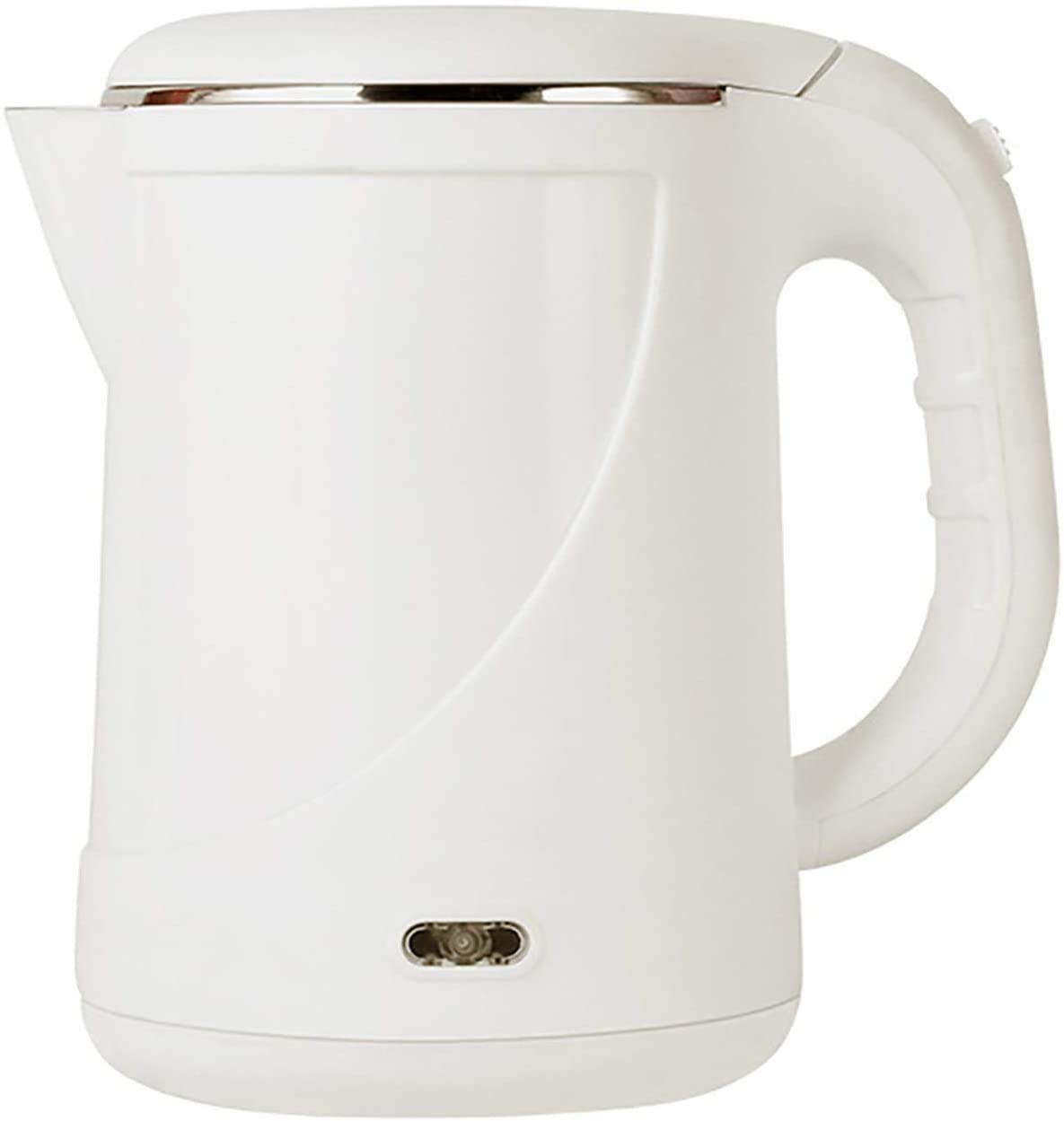 Hervidor eléctrico de acero inoxidable, temperatura variable, ebullición rápida, 1 l, sin BPA, apagado automático y protección contra ebullición en seco, eficiencia energética, sin BPA, blan