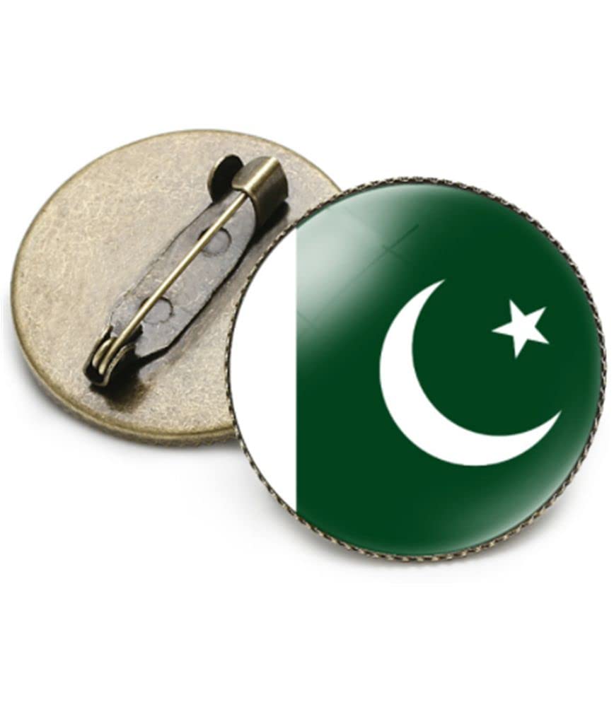 Amazon.com: vmcoatdu Round 1 Inch Pakistan Flag Pin International