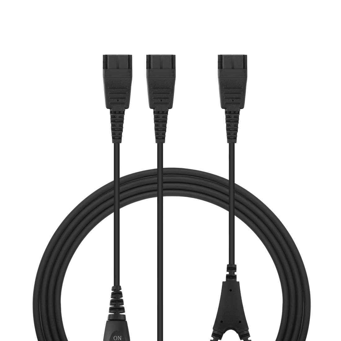 Geekria Splitter Cable Replacement Compatible with Jabra Headset Splitter Cable/Audio Cable/Training Cable/Cord with Observer Receive-Only and 2 Quick-Disconnects