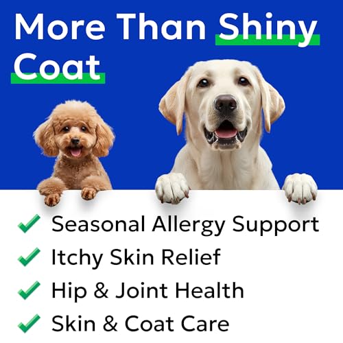 BARK&SPARK Omega 3 Fish Oil for Dogs & Cats - w/Wild Alaskan Salmon Oil for Dogs, Fish Oil Liquid Supplement for Pets, EPA+DHA Fatty Acids, Skin&Coat Support 32 Oz - Thumbnail 2