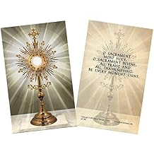 Monstrance Holy Card with Prayer on Back Paper Pack of 50