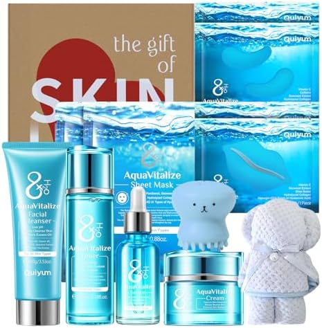 QUIYUM Complete Face Care Kit 12 Pieces 8X H2O AquaVitalize - Ski...