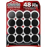 Chair Pads Floor Protectors X-PROTECTOR - 48 PCS 25mm - Felt Furniture Pads - Premium Chair Feet Protectors - Protect Wood Floors with Chair Leg Floor Protectors!