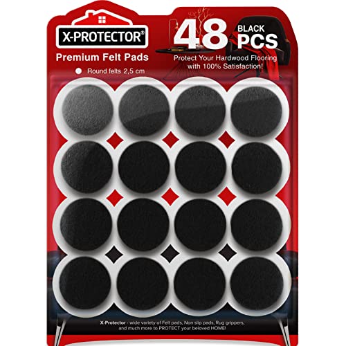 Chair Pads Floor Protectors X-PROTECTOR - 48 PCS 25mm - Felt Furniture Pads