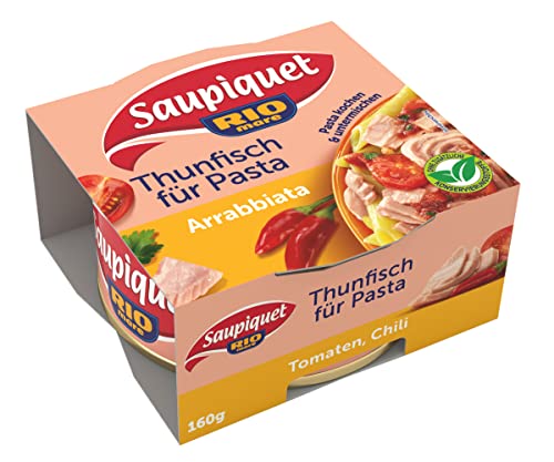 Saupiquet Rio Mare Thunfisch für Pasta Arrabbiata, Pasta kochen - mit Thunfisch vermischen - Genießen, 160g Cover