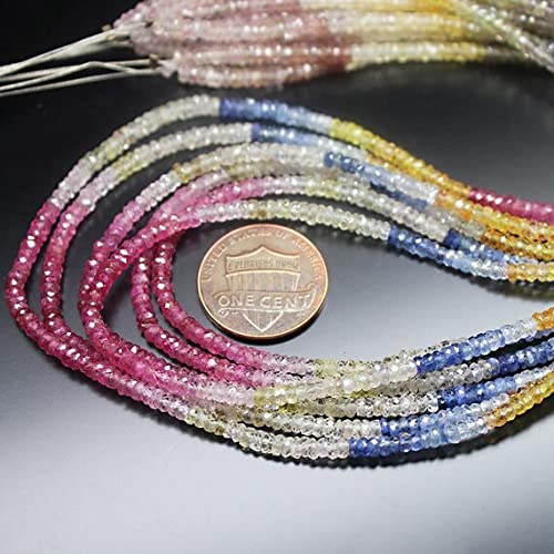 LKBEADS Niebieski różowy żółty pomarańczowy wielokolorowy mikro fasetowany luźny okrągły kamień szlachetny rzemiosło koraliki sznur 45 cm 2,8 mm