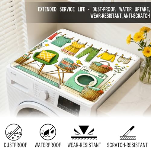 Image of Nuxovilar Vintage Floral Dryer Cover Top 23.6x19.7in Polyester Mat