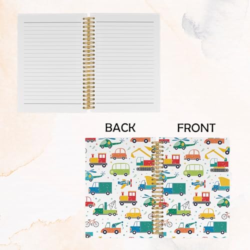 Carnet de notes à spirales avec couverture rigide cahier ligné pour garçons - 7