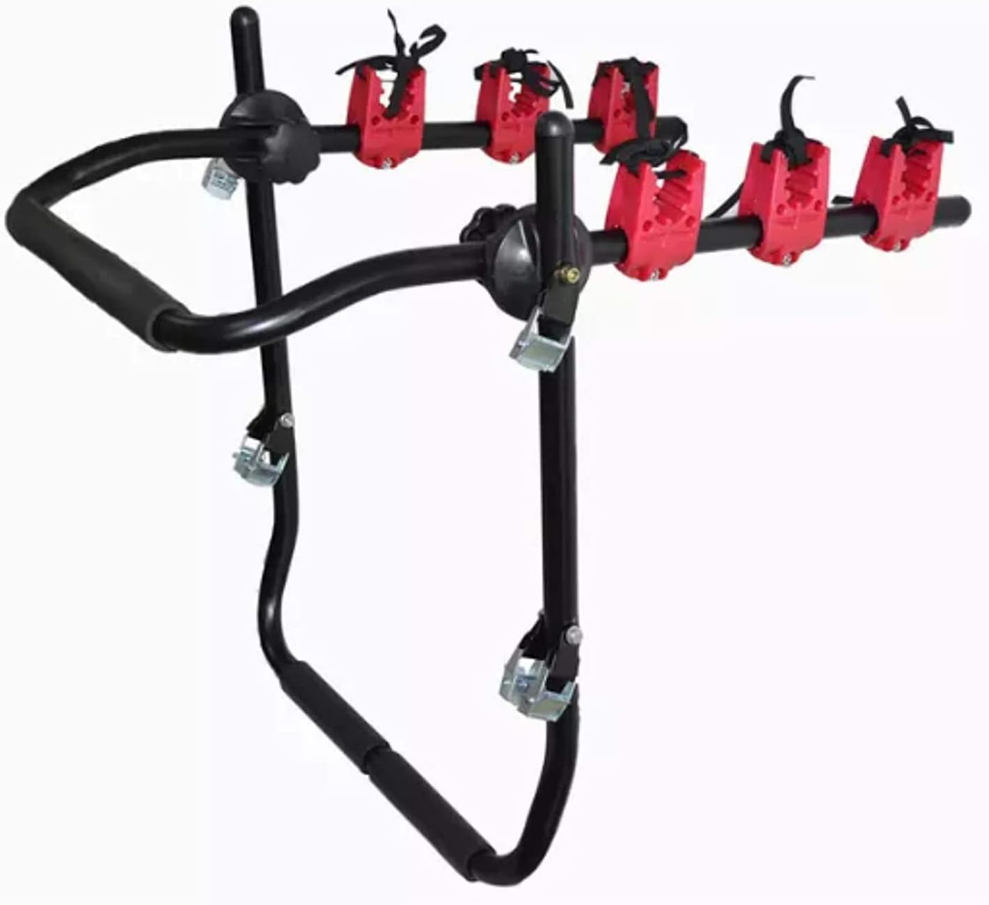 Multifunctional Car Bicycle Rack for 3 Bicycles, Aluminum, Black