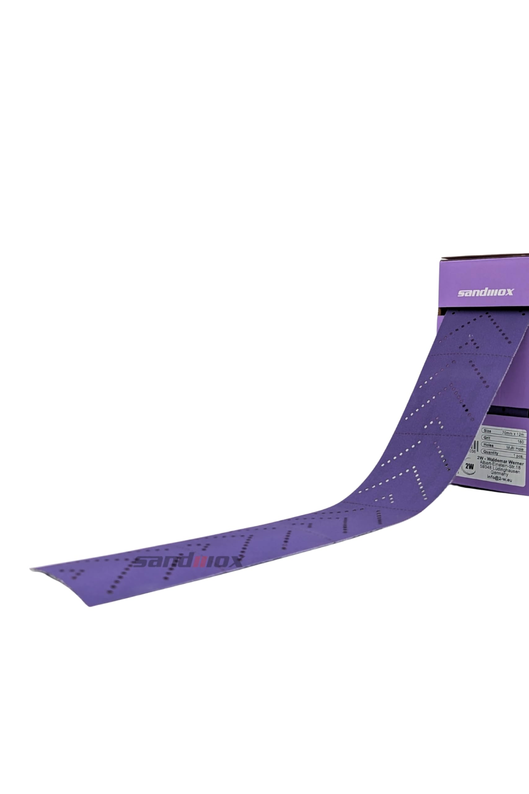 Rollo abrasivo 328, 70 mm x 12 m, grano 120, papel abrasivo para madera, metal, barniz, espátula, antiobstrucción, base de película, calidad profesional