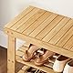 SONGMICS Schuhregal, Schuhschrank mit Sitzbank, Bambus Schuhbank mit 3 Ablagen, 70 x 28 x 45 cm ideal für Flur, Bad, Wohnzimmer, Diele, LBS04N, Naturfarben