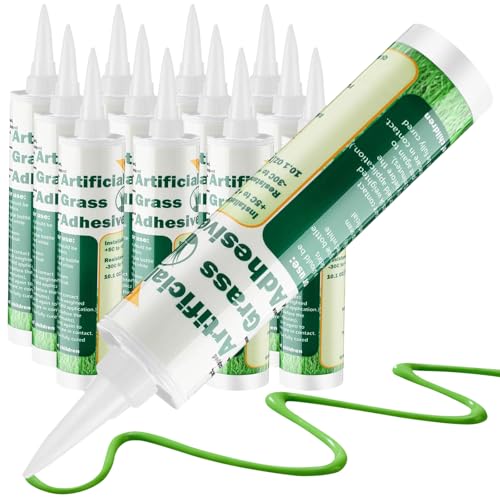 Threlaco 12 Tubes Artificial Grass Turf Glue 10 oz Seam Adhesive Synthetic