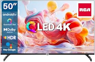 RCA QLED 4K Smart TV 50 Cal(Telewizja 127cm) UHD, HDR,Frameless,Sklep Google Play(10000+APP),Asystent Google,Wifi 2.4G/5G