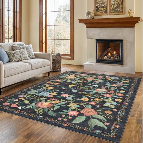 Amada 5x7 Area Rugs, Non-Slip & Low-Profile Living Room Rug