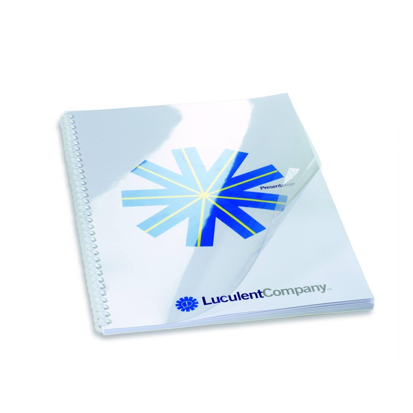 GBC HiClear Binding Covers PVC 250 Micron Economy Clear A4 Clear Ref 41605E [Pack 50] + Free finchley Refill Pen (2)
