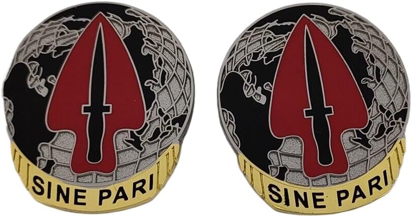 Reproduction PAIR OF U.S. ARMY SPECIAL OPERATIONS COMMAND USASOC BADGE Metal PIN INSIGNIA