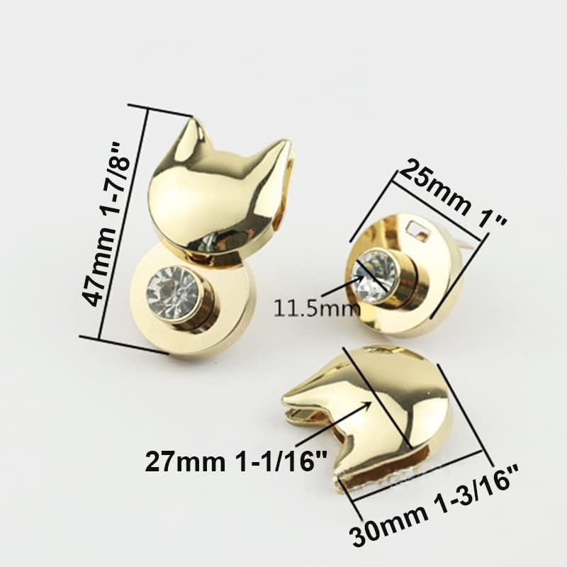 Metal Cat Shape Turn Lock Cute Lock Clasp Leather Craft Women Bag Handbag Shoulder Bag Purse DIY Hardware