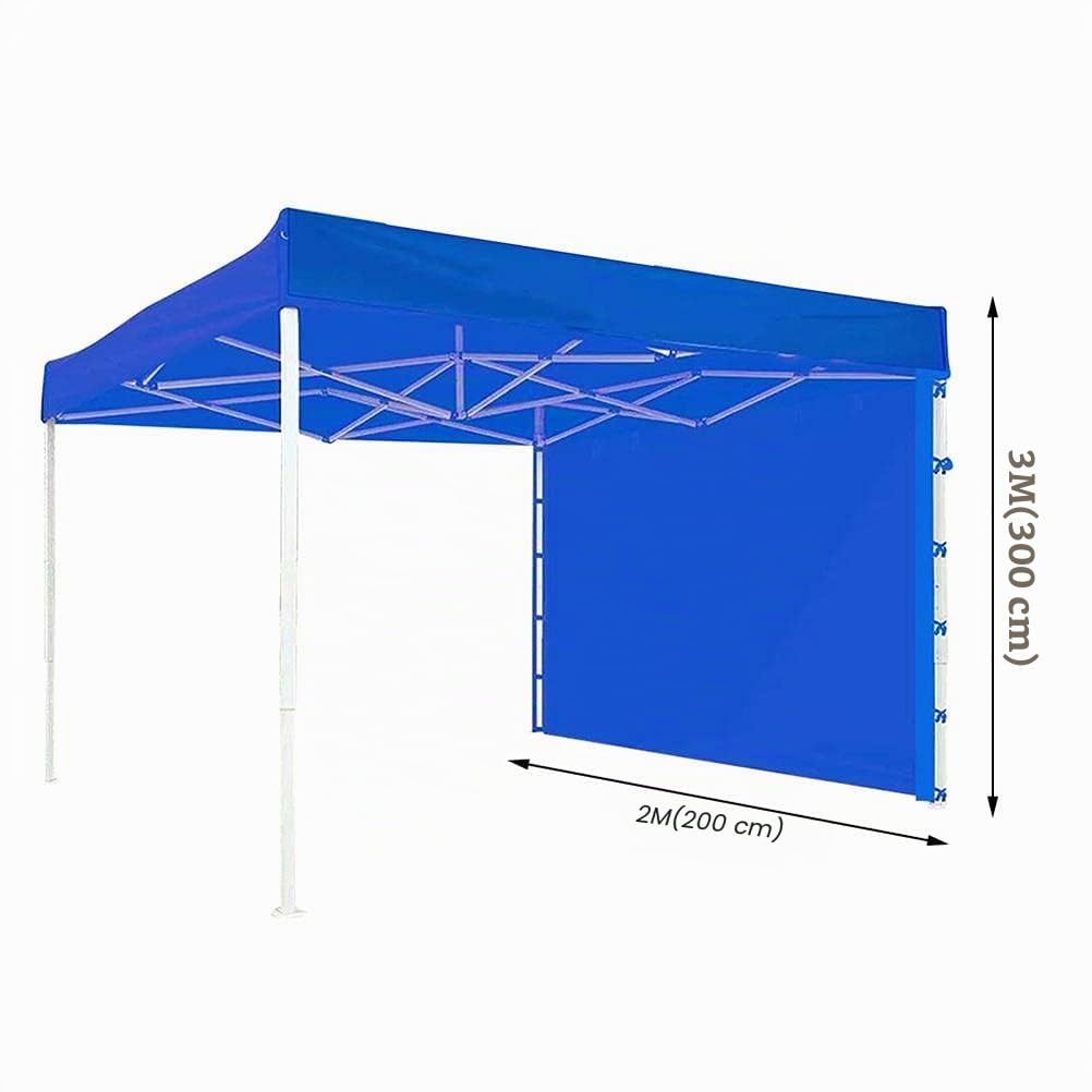 Gazebo, tenda a baldacchino istantaneo, parete laterale, tessuto Oxford impermeabile, 3 x 2 m, rosso, blu